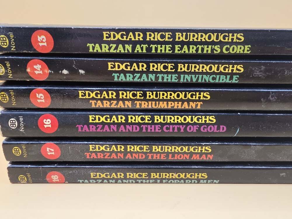 Vintage 60s Edgar Rice Burroughs Tarzan 13-18 PB Books